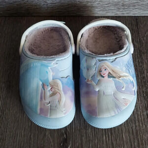 Crocs‎ Fun Lab Lined Disney Frozen II Elsa Clog 10c blue toodler